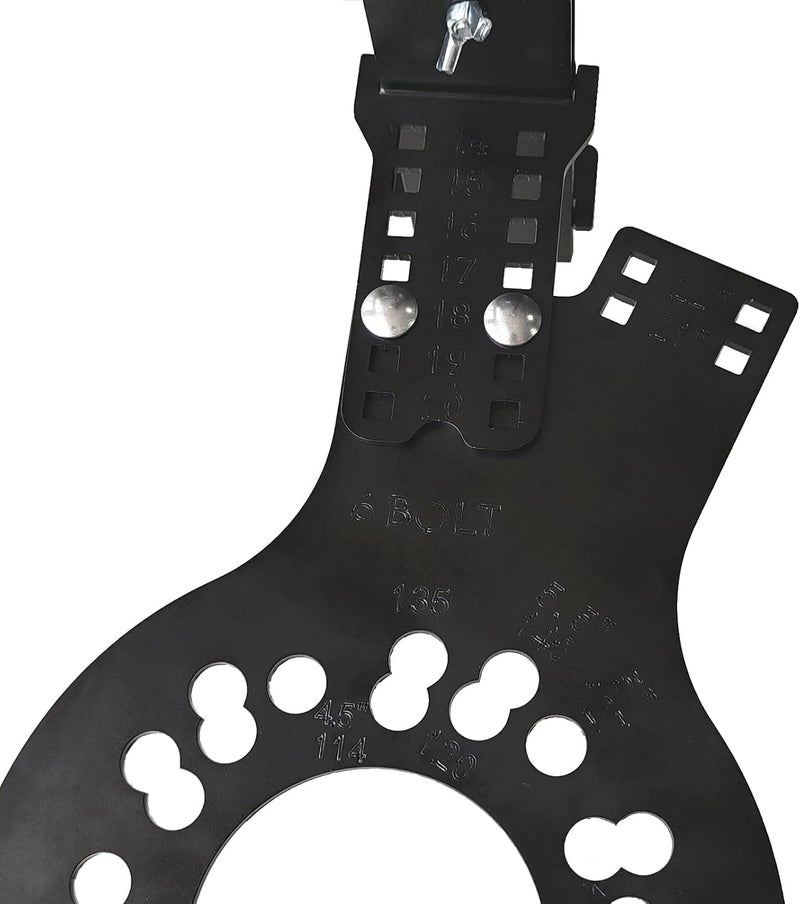 UINIEBOOM 14"-22" Wheel Fitment Simulator Tool, Tire Size Fit Test Measuring Mockup, 6-Lug Pattern Wheel Installation Kits - Image 4